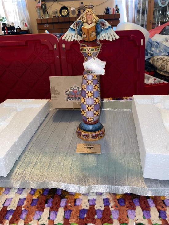 Jim Shore Other - Jim Shore Angel Figurine with Blue, Purple, Gold Accents